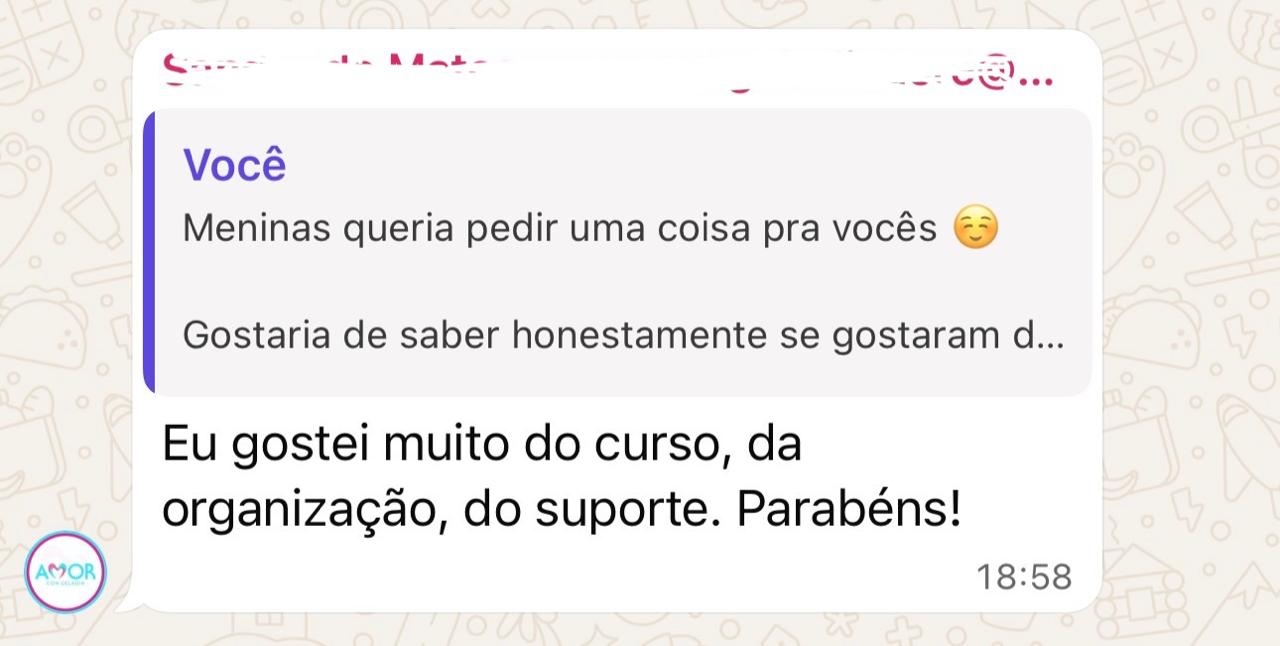 Depoimento 2 de aluna do curso