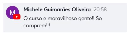 Depoimento 6 de aluna do curso