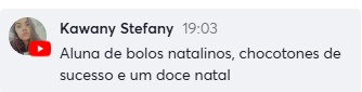 Depoimento 4 de aluna do curso